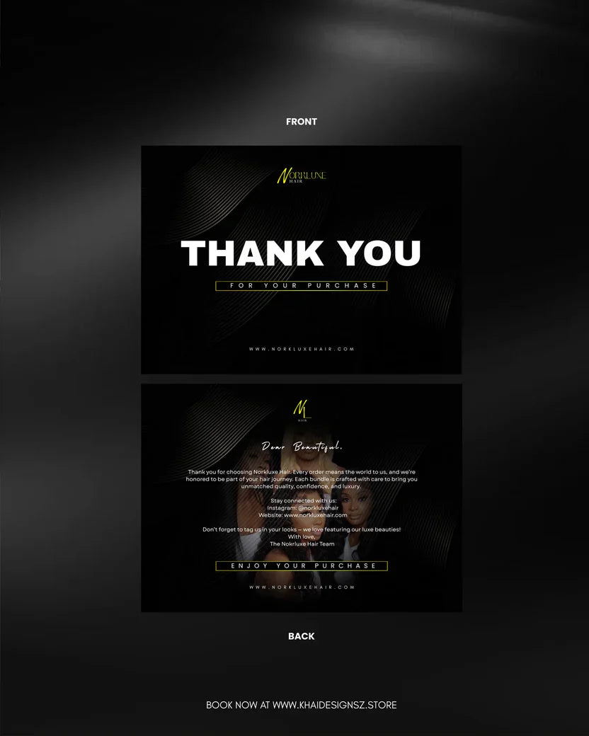Thank You or Loyalty Card Design